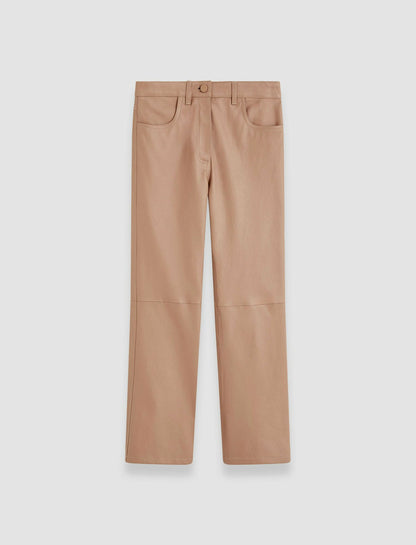 JOSEPH Fashion Women Duke Leather Stretch Trousers Blusher