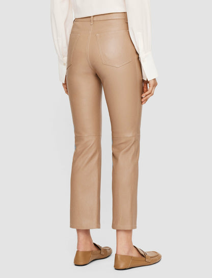JOSEPH Fashion Women Duke Leather Stretch Trousers Blusher