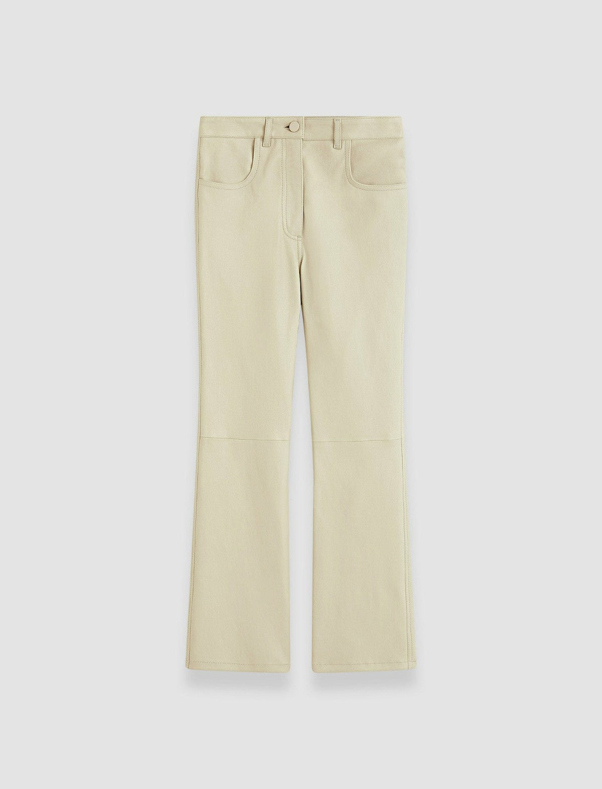 JOSEPH Fashion Women Duke Leather Stretch Trousers Quail