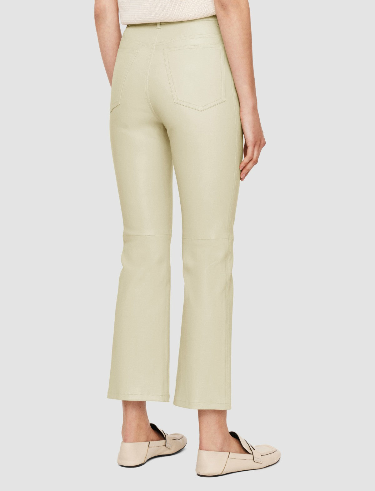 JOSEPH Fashion Women Duke Leather Stretch Trousers Quail