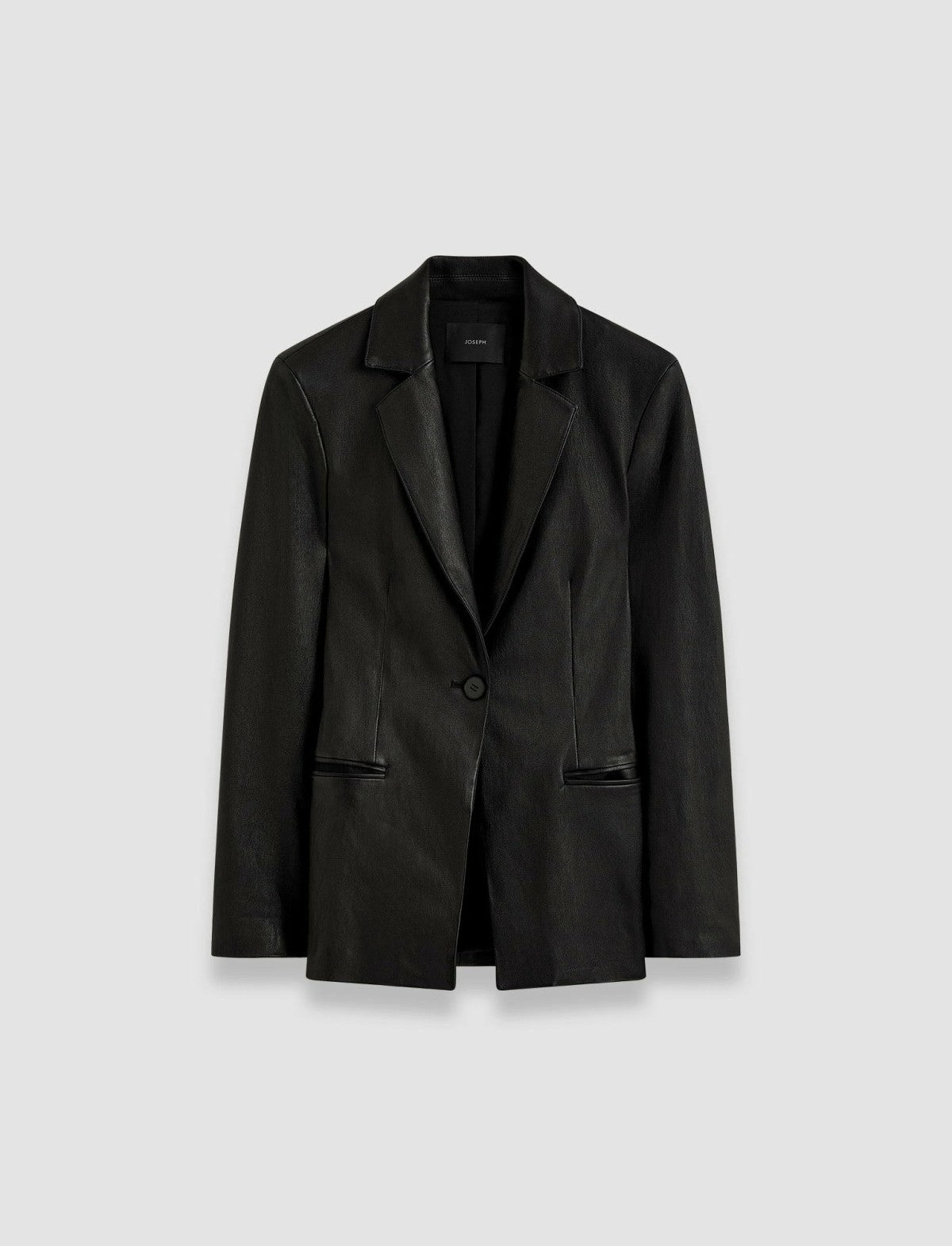 JOSEPH Fashion Women Pascal Leather Stretch Jacket Black