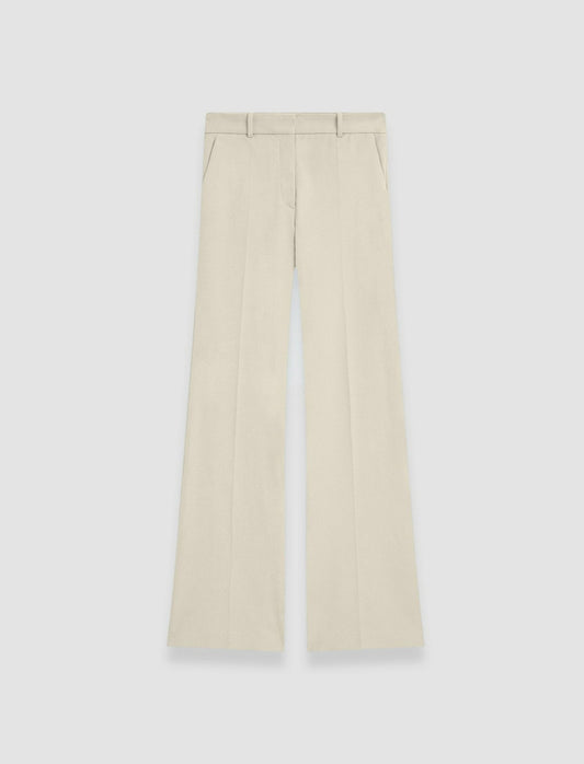 JOSEPH Fashion Women Tafira Leather Stretch Trousers Quail