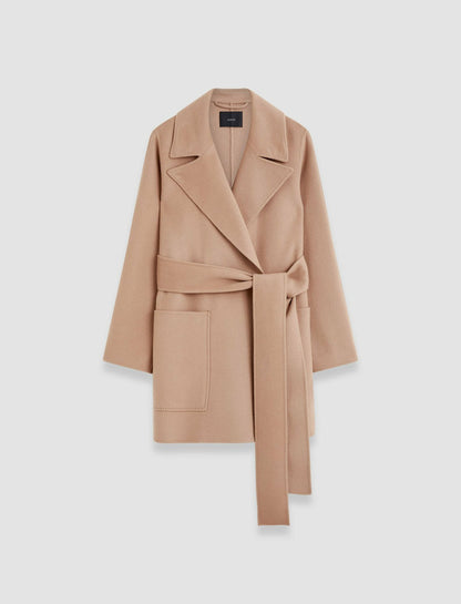 JOSEPH Fashion Women Clemence Double Face Cashmere Coat Blusher