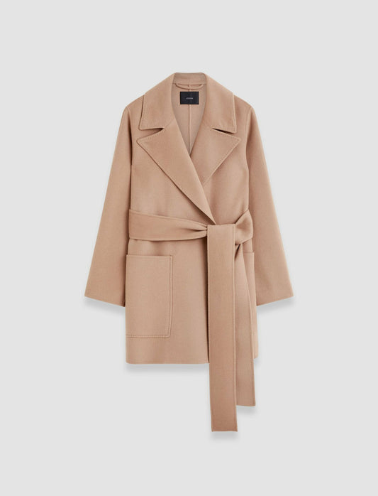 JOSEPH Fashion Women Clemence Double Face Cashmere Coat Blusher