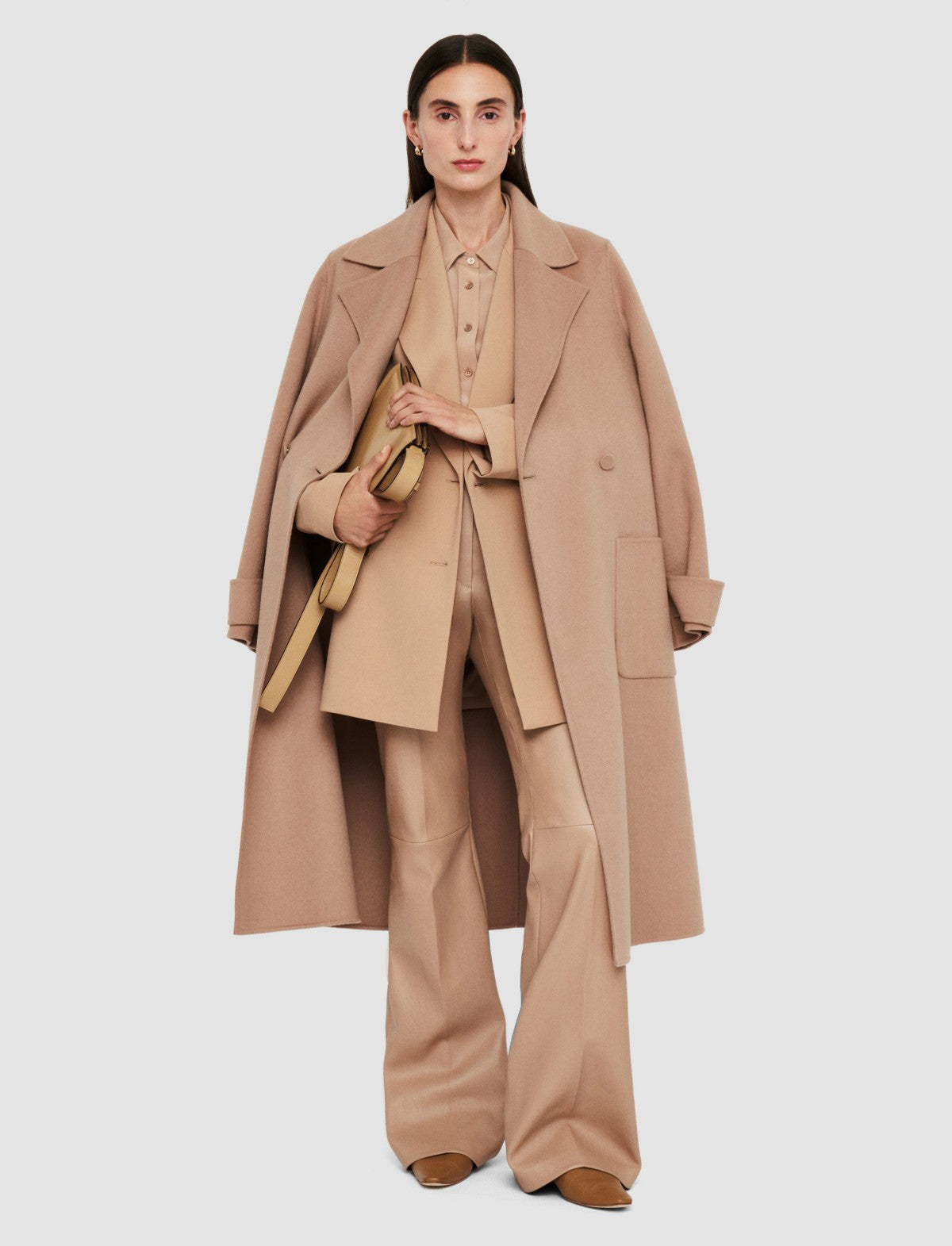 JOSEPH Fashion Women Arline Double Face Cashmere Coat Blusher