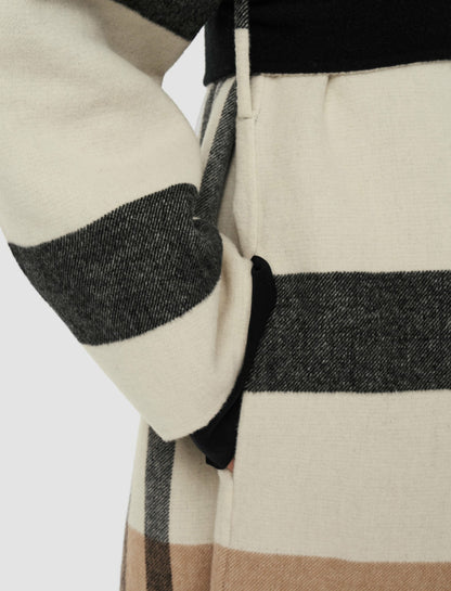 JOSEPH Fashion Women Merton Reversible Check Wool Coat Blusher Combo