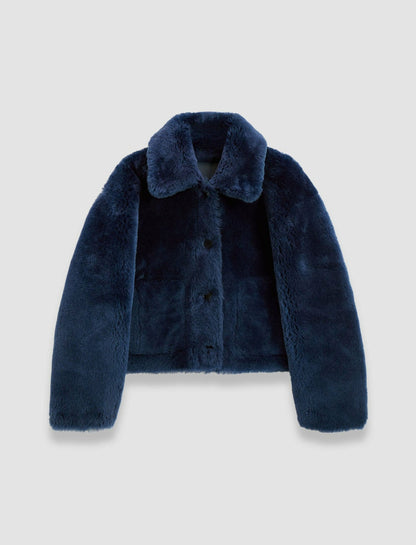 JOSEPH Fashion Women Alloway Reversible Shearling Jacket Harbour