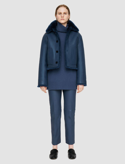 JOSEPH Fashion Women Alloway Reversible Shearling Jacket Harbour