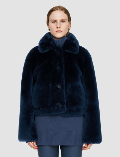 JOSEPH Fashion Women Alloway Reversible Shearling Jacket Harbour