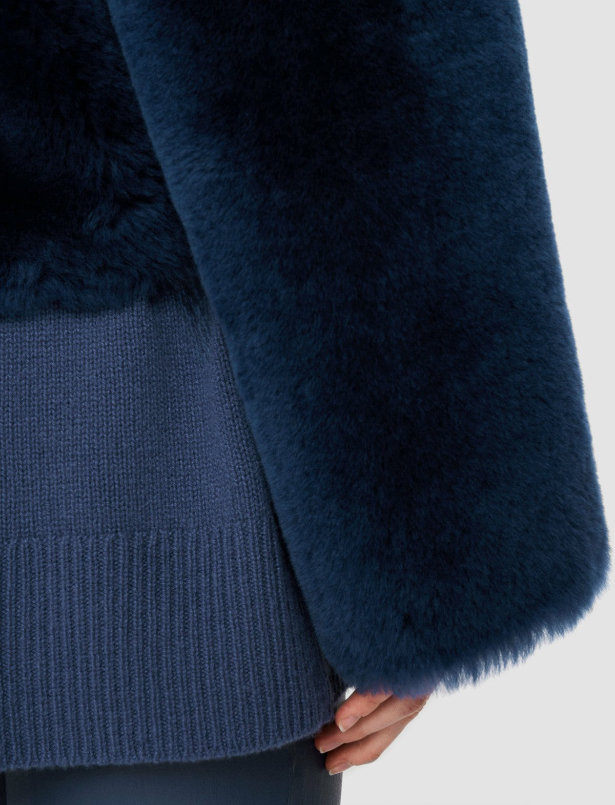 JOSEPH Fashion Women Alloway Reversible Shearling Jacket Harbour