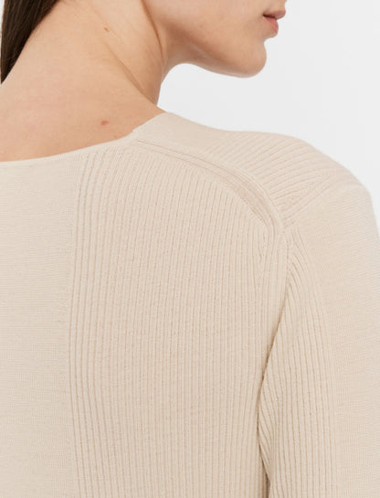 JOSEPH Fashion Women Fine Merino Rib V Neck Top Quail