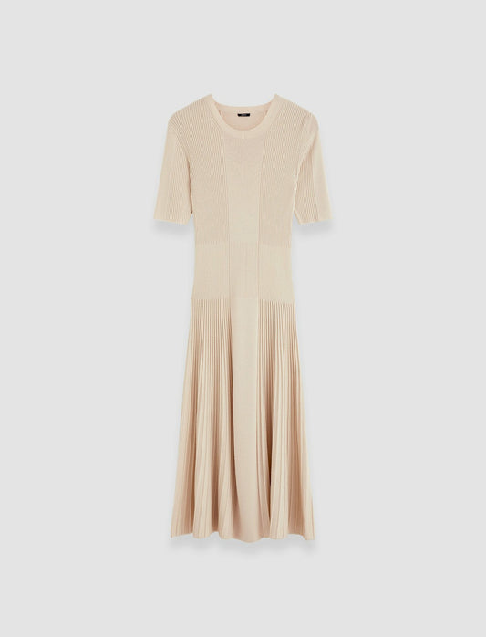 JOSEPH Fashion Women Fine Merino Rib Dress Quail