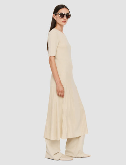 JOSEPH Fashion Women Fine Merino Rib Dress Quail