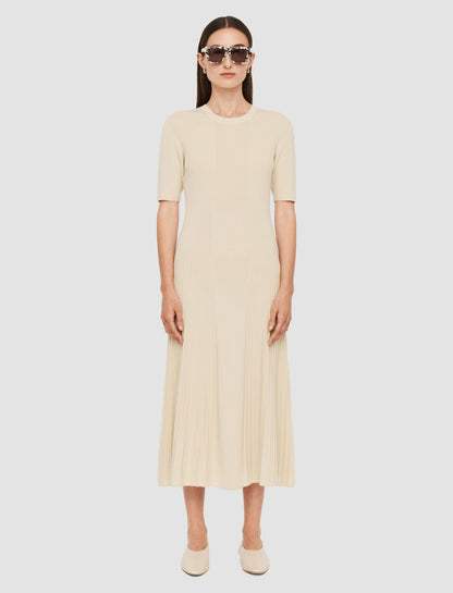 JOSEPH Fashion Women Fine Merino Rib Dress Quail