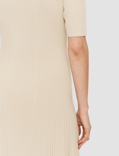 JOSEPH Fashion Women Fine Merino Rib Dress Quail