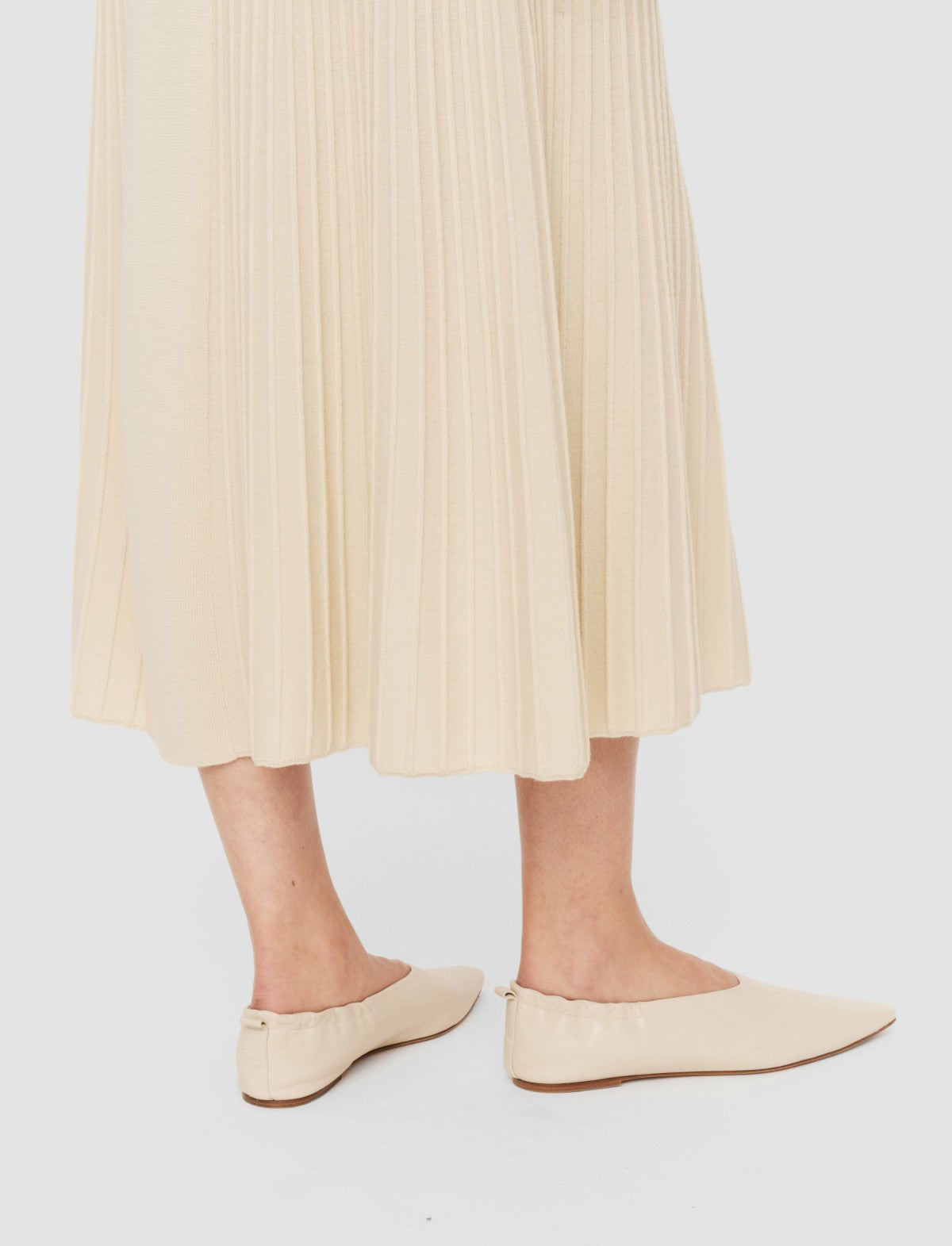 JOSEPH Fashion Women Fine Merino Rib Dress Quail
