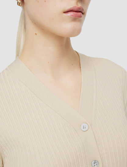 JOSEPH Fashion Women Fine Merino Rib Cardigan Quail