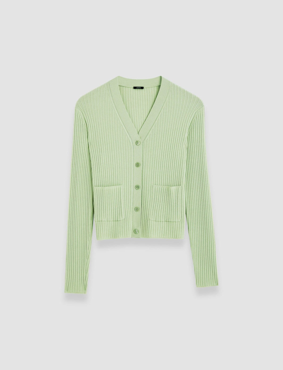 JOSEPH Fashion Women Fine Merino Rib Cardigan Matcha