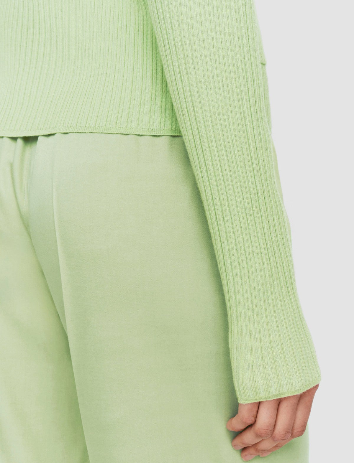 JOSEPH Fashion Women Fine Merino Rib Cardigan Matcha