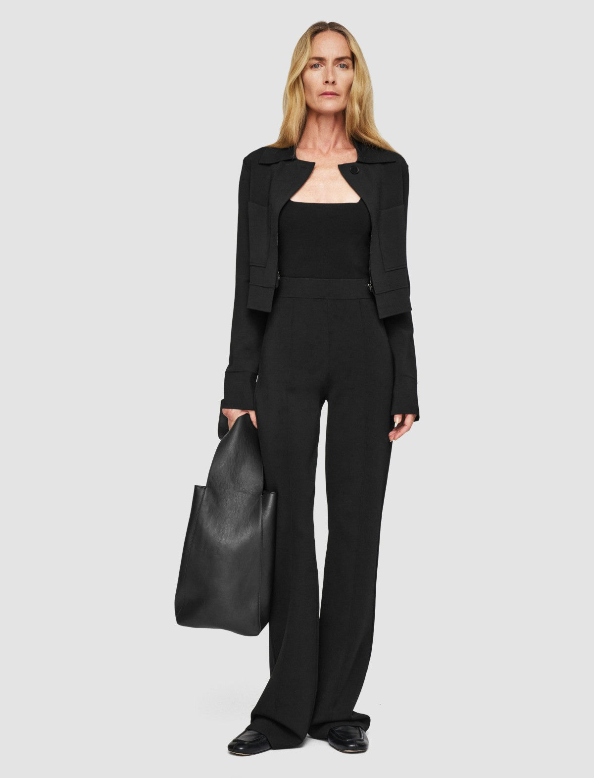 JOSEPH Fashion Women Milano Knit Stretch Trousers Black