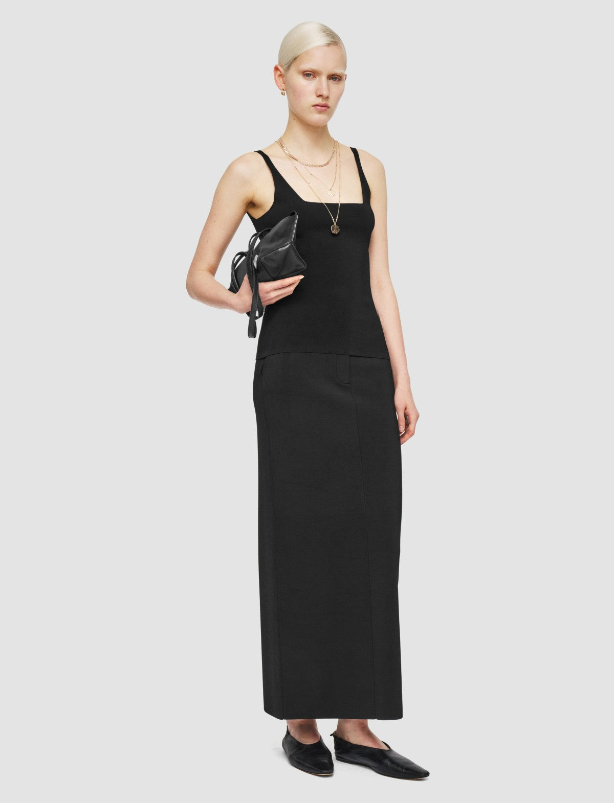 JOSEPH Fashion Women Milano Knit Stretch Vest Top Black