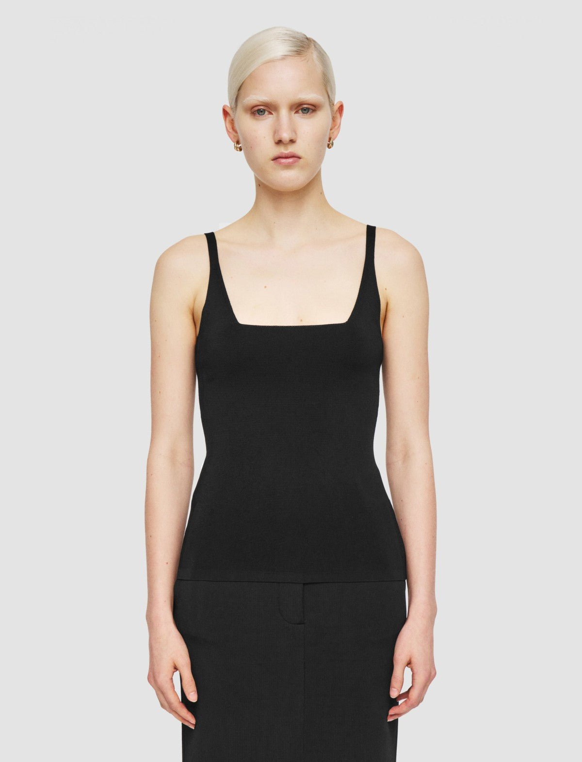 JOSEPH Fashion Women Milano Knit Stretch Vest Top Black