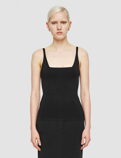 JOSEPH Fashion Women Milano Knit Stretch Vest Top Black