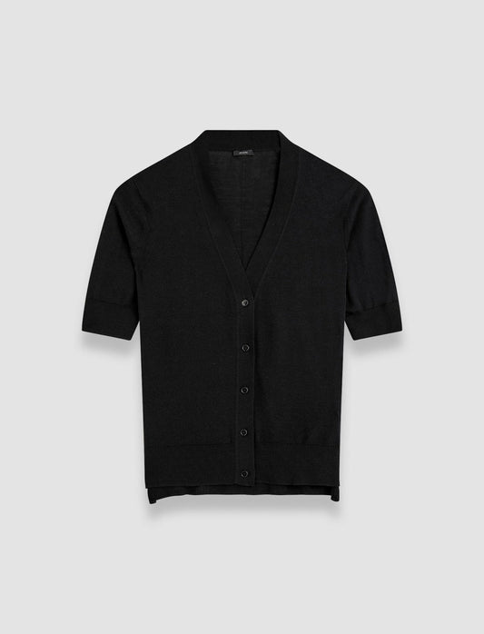 JOSEPH Fashion Women Superfine Cotton Silk Cardigan Black