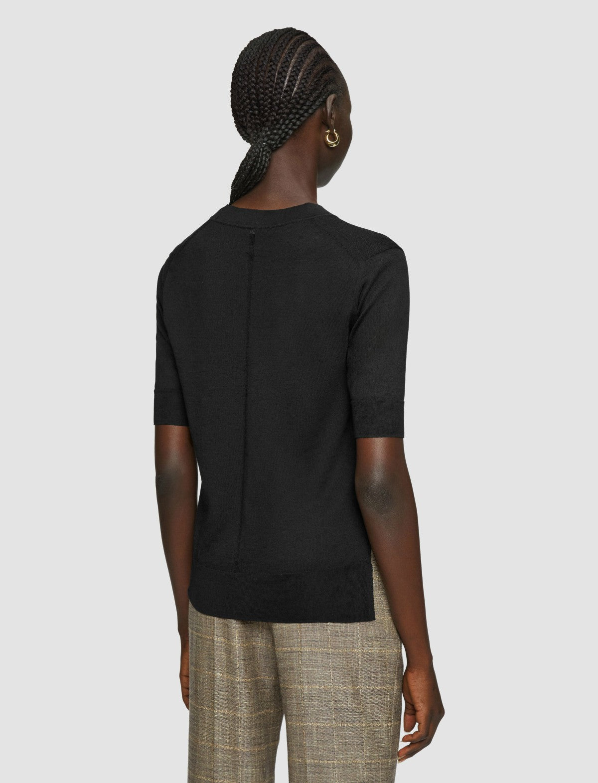 JOSEPH Fashion Women Superfine Cotton Silk Cardigan Black