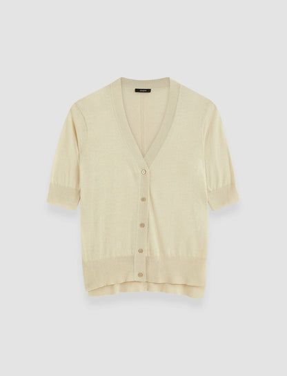 JOSEPH Fashion Women Superfine Cotton Silk Cardigan Quail