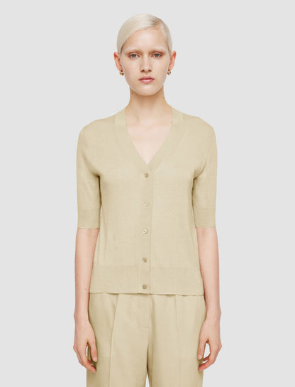 JOSEPH Fashion Women Superfine Cotton Silk Cardigan Quail