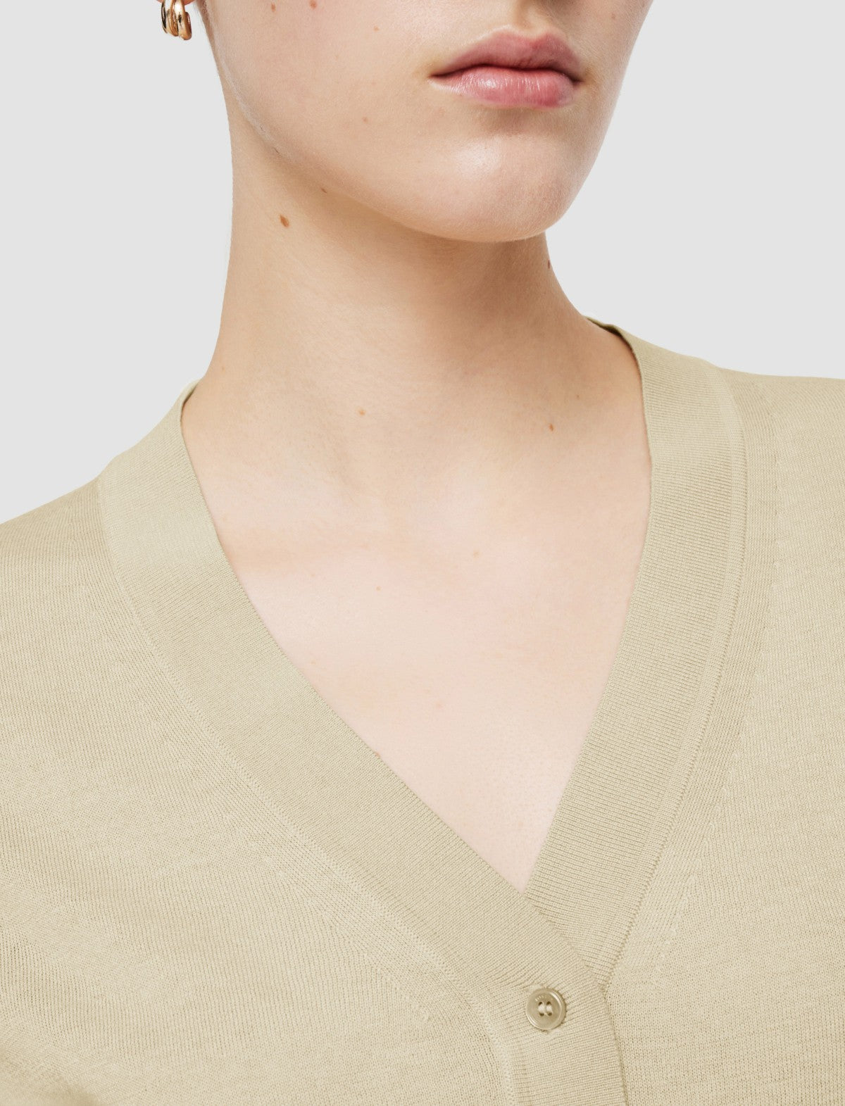 JOSEPH Fashion Women Superfine Cotton Silk Cardigan Quail