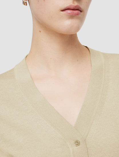 JOSEPH Fashion Women Superfine Cotton Silk Cardigan Quail