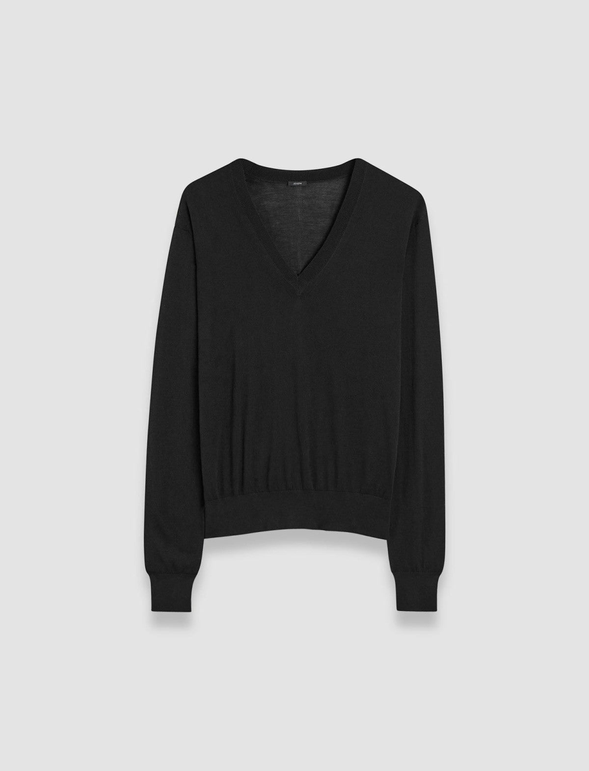 JOSEPH Fashion Women Superfine Cotton Silk V Neck Jumper Black