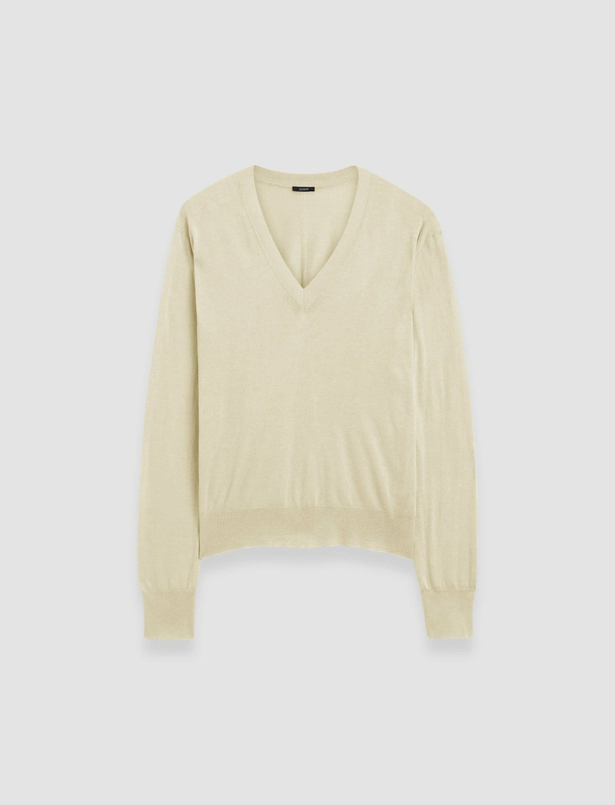 JOSEPH Fashion Women Superfine Cotton Silk V Neck Jumper Quail