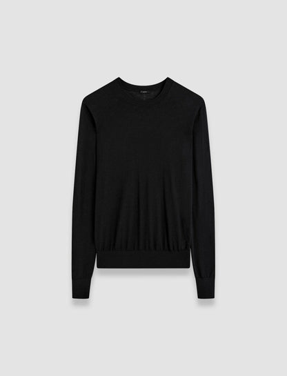 JOSEPH Fashion Women Superfine Cotton Silk Round Neck Jumper Black