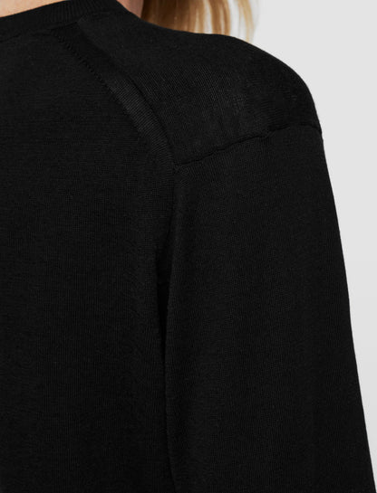 JOSEPH Fashion Women Superfine Cotton Silk Round Neck Jumper Black