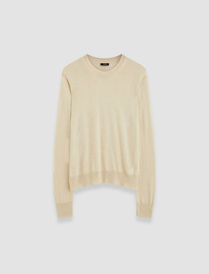 JOSEPH Fashion Women Superfine Cotton Silk Round Neck Jumper Quail