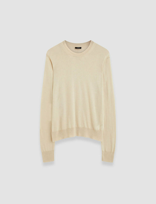 JOSEPH Fashion Women Superfine Cotton Silk Round Neck Jumper Quail