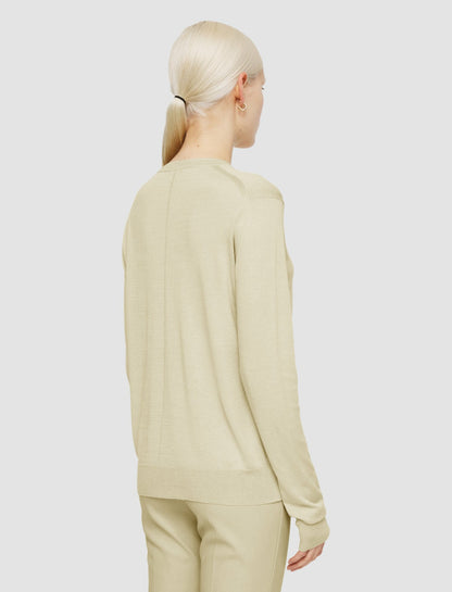 JOSEPH Fashion Women Superfine Cotton Silk Round Neck Jumper Quail