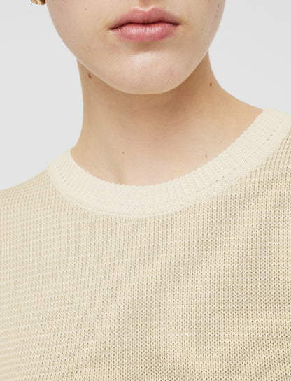 JOSEPH Fashion Women Micro Stripe Knit Top Ivory/Quail