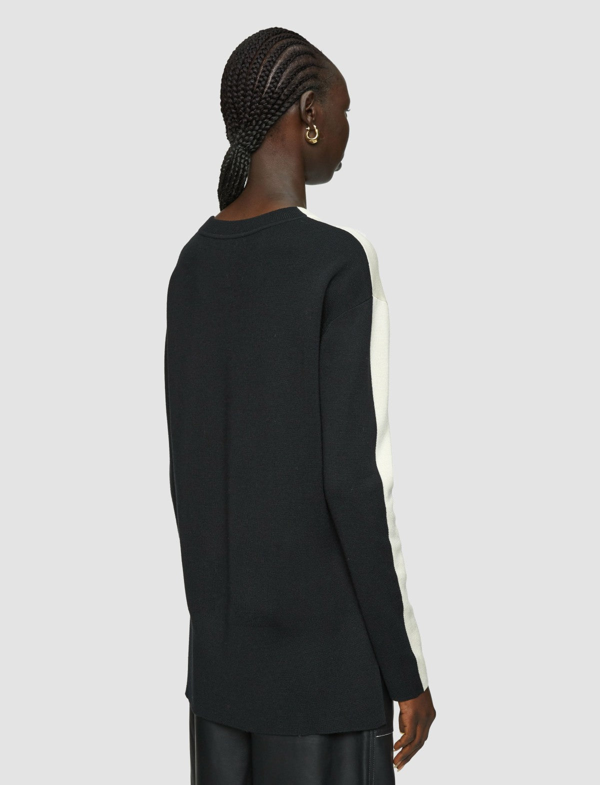 JOSEPH Fashion Women Bi-Colour Knit Jumper Quail/Black
