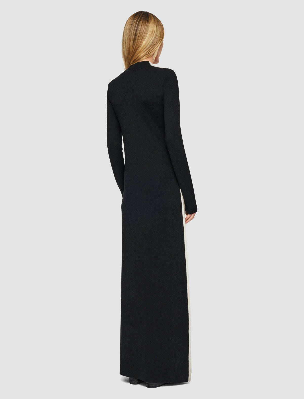 JOSEPH Fashion Women Bi-Colour Knit Dress Quail/Black