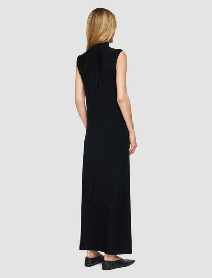 JOSEPH Fashion Women Gradient Stitch High Neck Dress Black