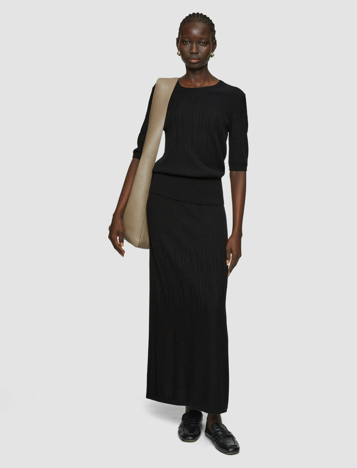 JOSEPH Fashion Women Gradient Stitch Skirt Black