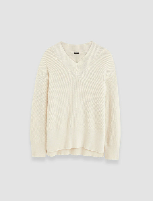 JOSEPH Fashion Women Linen Blend Knit Jumper Ivory