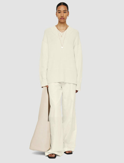 JOSEPH Fashion Women Linen Blend Knit Jumper Ivory