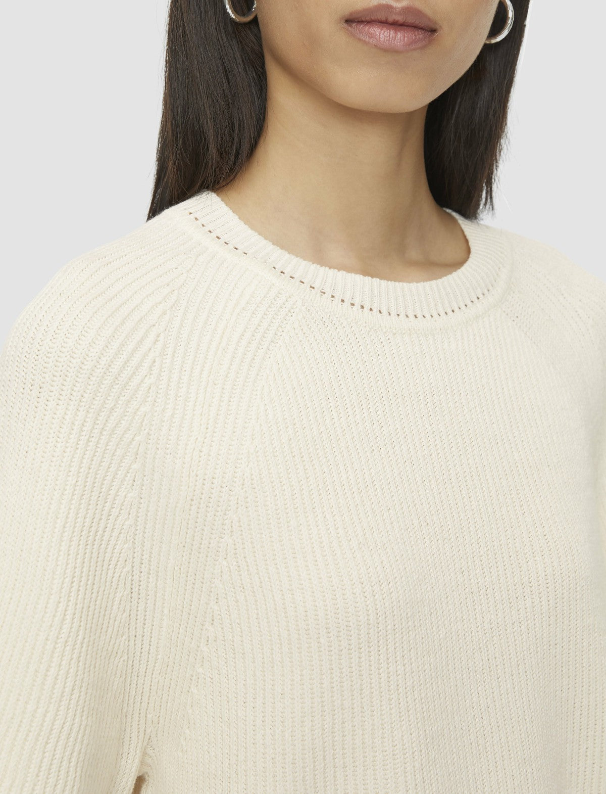 JOSEPH Fashion Women Linen Blend Knit Top Ivory