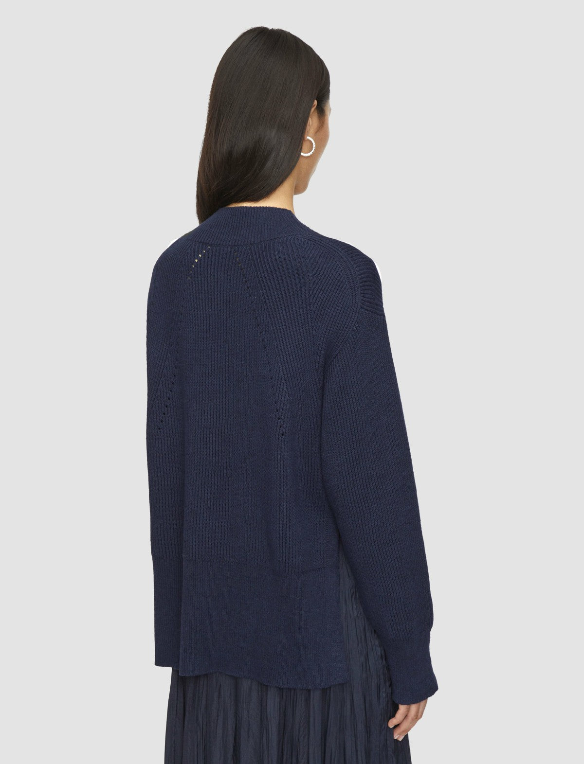 JOSEPH Fashion Women Linen Blend Knit Jumper Navy