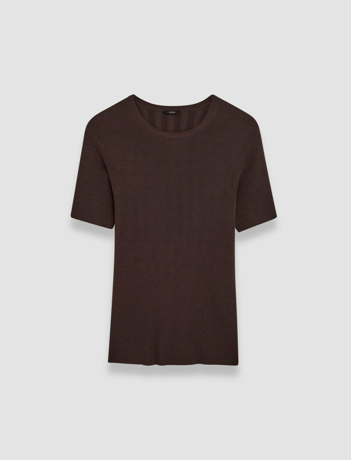 JOSEPH Fashion Women Satiny Rib Knit Top Ebony